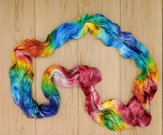 Rainbow Yarn, Super Chunky Wool, 100% Wool, Weaving Yarn 